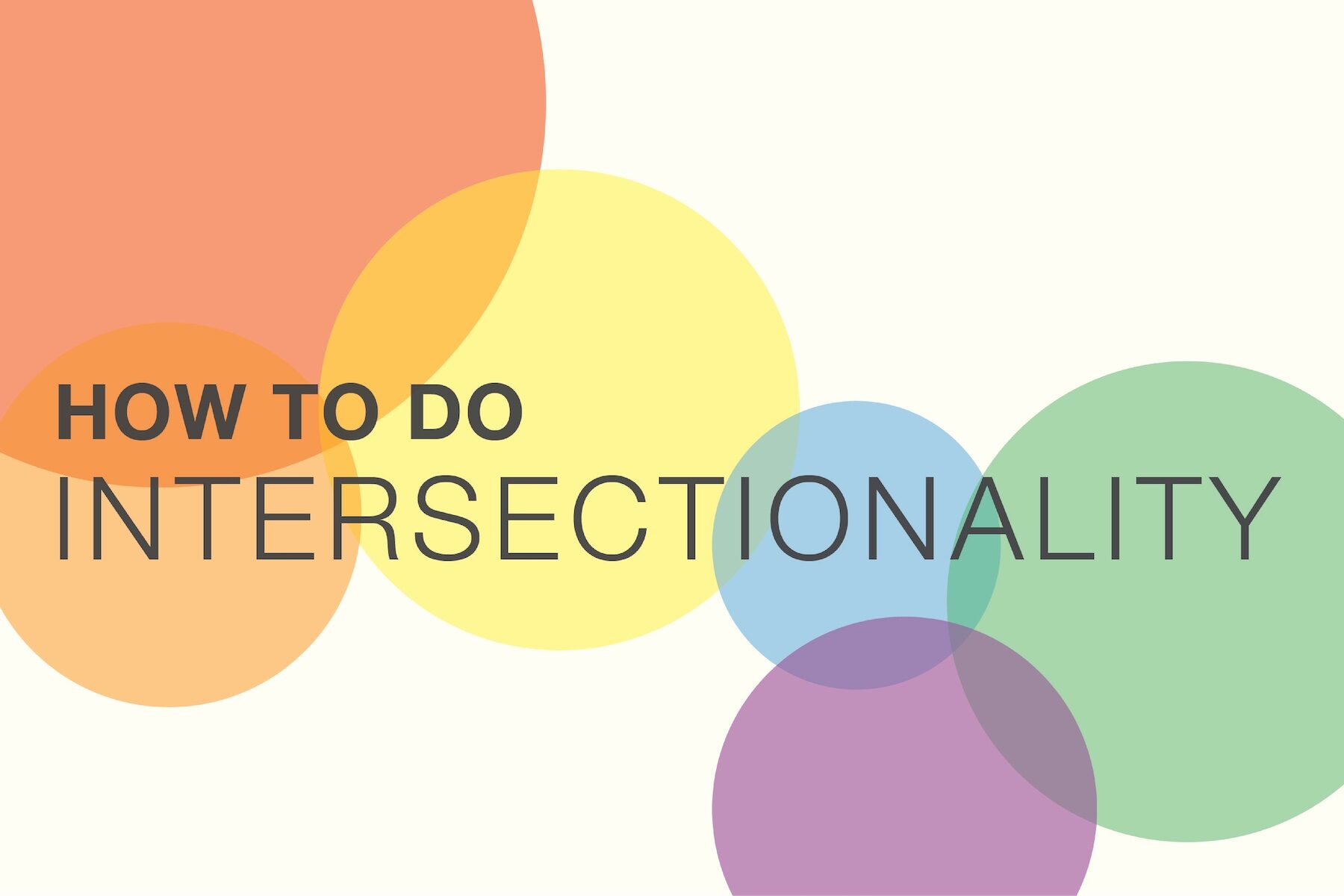 An image that says How to Do Intersectionality