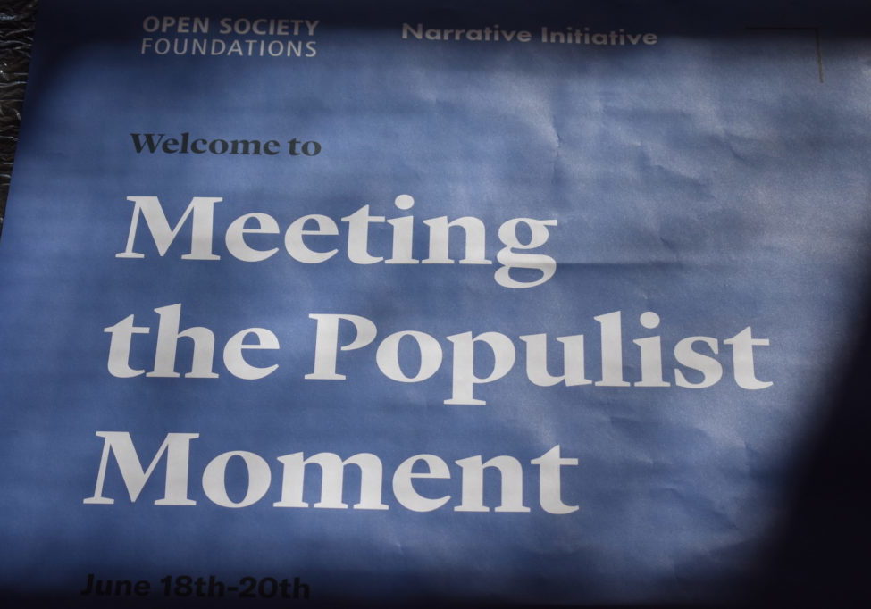 Poster used at Meeting the Populist Moment event in Berlin